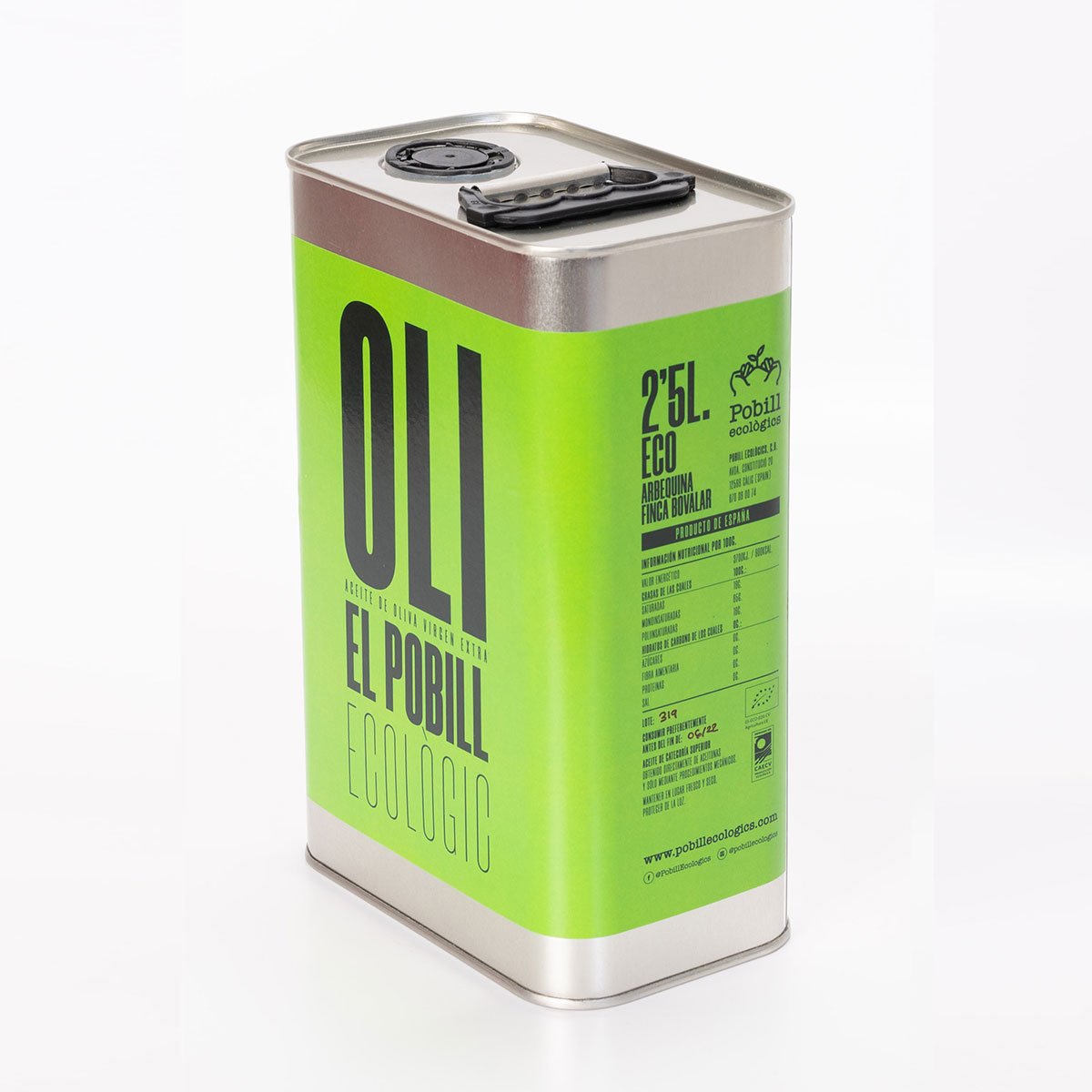 AOVE arbequina lata 2.5 L POBILL