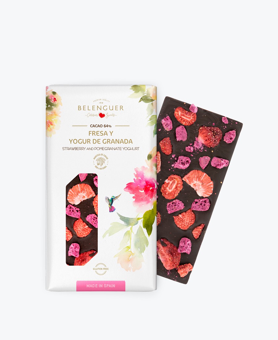 fresa y yogur de granada