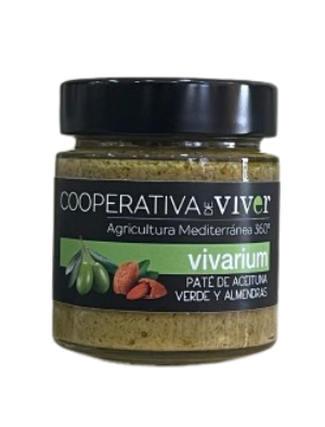 pate aceitunas verdes y almendras